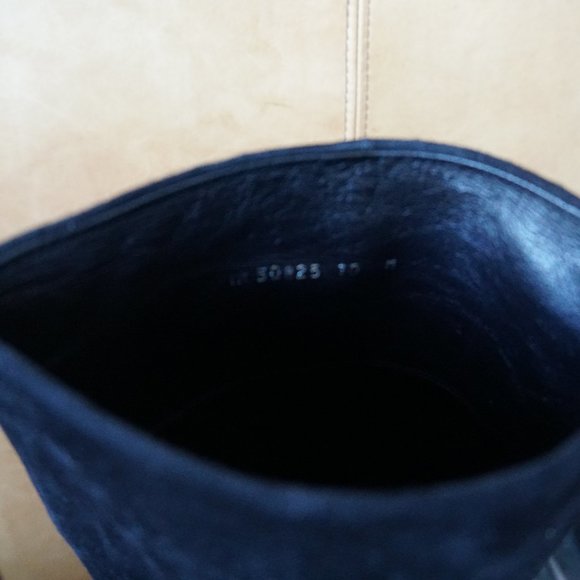 Stuart Weitzman Black Suede Knee High Wedge Boot - Picture 6 of 12